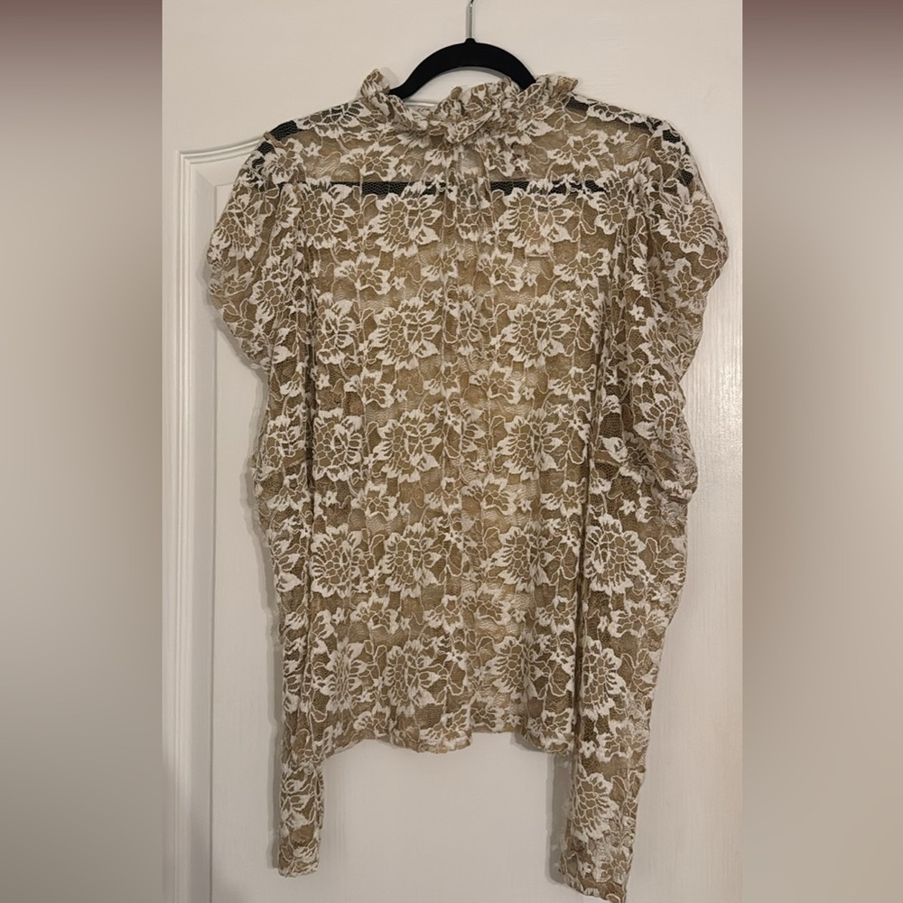 Anthropologie Dolan Lace lightweight womens top size Large